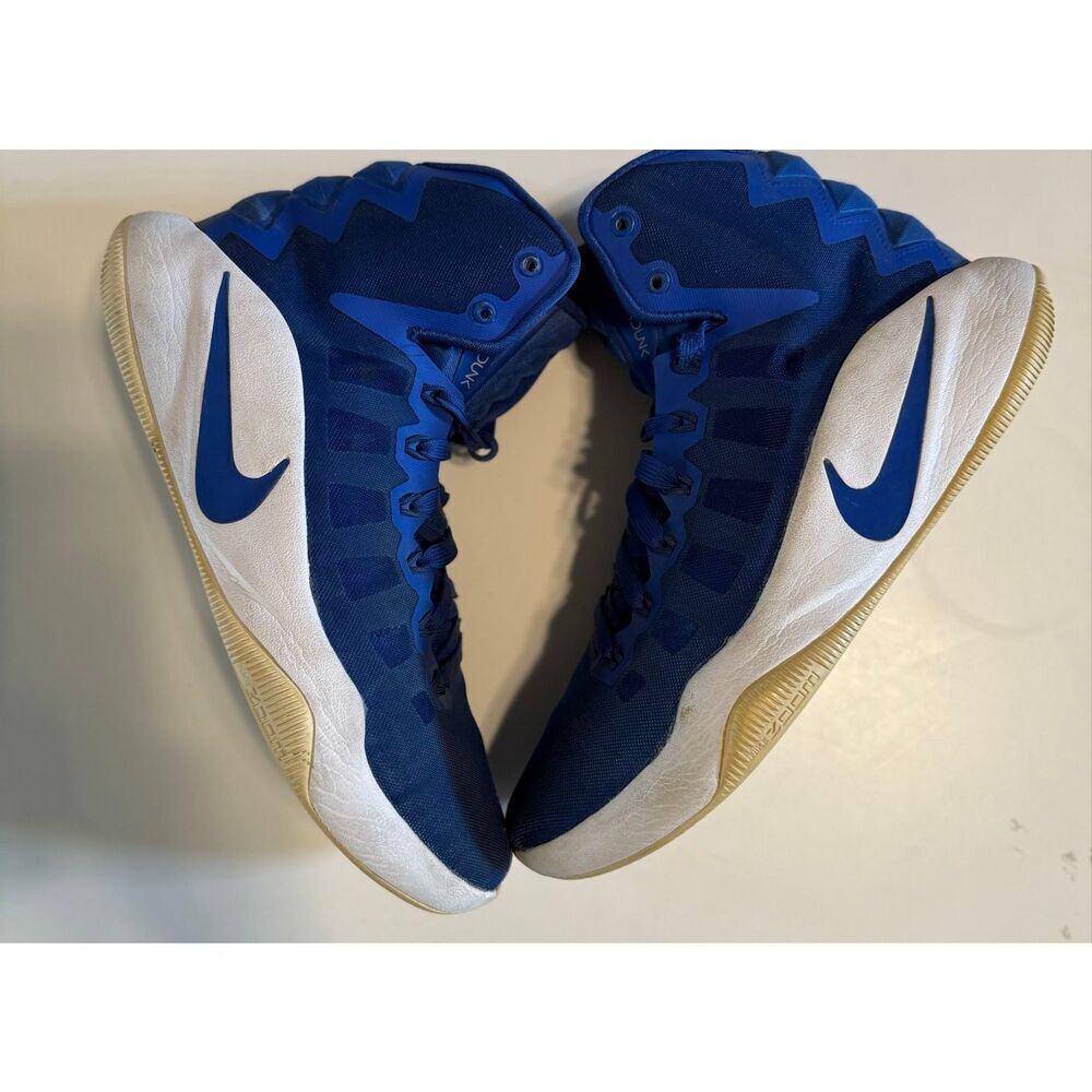 Nike Men's Size 9.5 Hyperdunk Zoom Basketball Shoes Royal Blue White Athletic - Picture 11 of 12